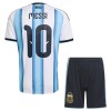 Børn - Argentina Messi 10 Fodboldtrøje Hjemmebane VM 2026