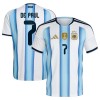 Argentina De Paul 7 Fodboldtrøje Hjemmebane VM 2026