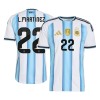 Argentina Lautaro Martinez 22 Fodboldtrøje Hjemmebane VM 2026