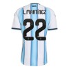 Argentina Lautaro Martinez 22 Fodboldtrøje Hjemmebane VM 2026