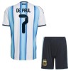 Børn - Argentina De Paul 7 Fodboldtrøje Hjemmebane VM 2026 Børn - Argentina De Paul 7 Fodboldtrøje Hjemmebane VM 2026