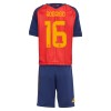 Børn - Spanien Rodrigo 16 Fodboldtrøje Hjemmebane VM 2026
