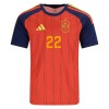 Spanien Cucurella 22 Fodboldtrøje Hjemmebane VM 2026