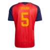 Spanien Vivian 5 Fodboldtrøje Hjemmebane VM 2026 Spanien Vivian 5 Fodboldtrøje Hjemmebane VM 2026