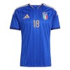 Børn - Italien Barella 18 Fodboldtrøje Hjemmebane VM 2026