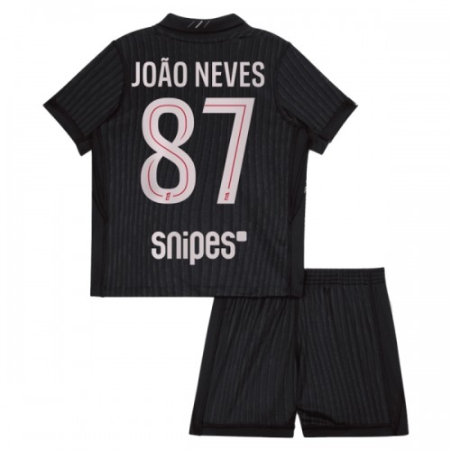 Børn - Paris Saint-Germain Joao Neves 87 Fodboldtrøje Fjerde Jordan 2025-26 Børn - Paris Saint-Germain Joao Neves 87 Fodboldtrøje Fjerde Jordan 2025-26