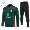 Børn - AC Milan Trænings Sweatshirt 2025-26 Kvart zip Grøn Børn - AC Milan Trænings Sweatshirt 2025-26 Kvart zip Grøn
