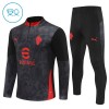 Børn - AC Milan Trænings Sweatshirt 2025-26 Kvart zip Sort