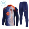 Børn - FC Barcelona Trænings Sweatshirt 2025-26 Kvart zip Blå