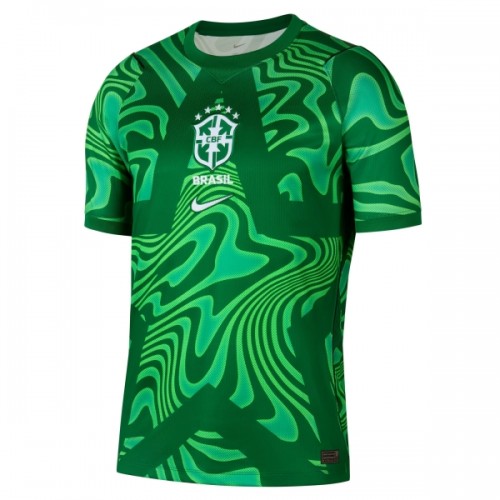 Brasilien Fodboldtrøje Målmand Hjemmebane VM 2026 Grøn Brasilien Fodboldtrøje Målmand Hjemmebane VM 2026 Grøn