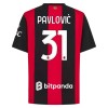 AC Milan Pavlovic 31 Fodboldtrøje Hjemmebane 2026-27 AC Milan Pavlovic 31 Fodboldtrøje Hjemmebane 2026-27