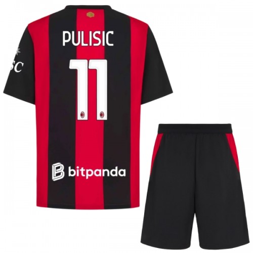 Børn - AC Milan Pulisic 11 Fodboldtrøje Hjemmebane 2026-27 Børn - AC Milan Pulisic 11 Fodboldtrøje Hjemmebane 2026-27