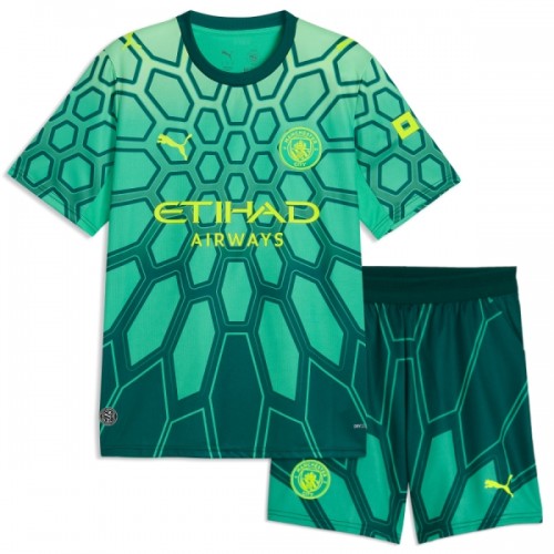 Børn - Manchester City Fodboldtrøje Målmand Hjemmebane 2026-27 Grøn Børn - Manchester City Fodboldtrøje Målmand Hjemmebane 2026-27 Grøn