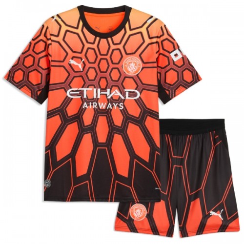 Børn - Manchester City Fodboldtrøje Målmand Tredje 2026-27 Orange Børn - Manchester City Fodboldtrøje Målmand Tredje 2026-27 Orange