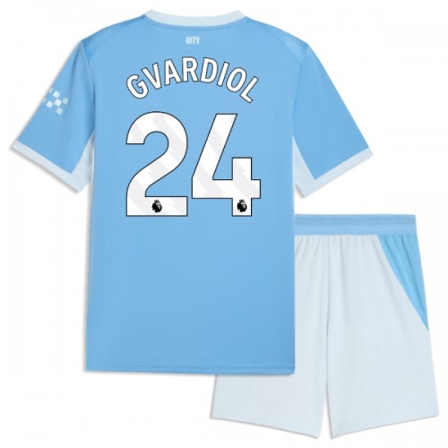 Børn - Manchester City Gvardiol 24 Fodboldtrøje Hjemmebane 2026-27 Børn - Manchester City Gvardiol 24 Fodboldtrøje Hjemmebane 2026-27