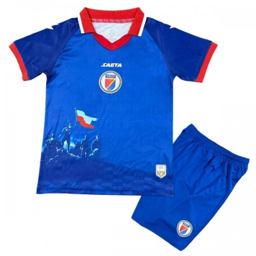 Børn - Haiti Fodboldtrøje Hjemmebane VM 2026 Børn - Haiti Fodboldtrøje Hjemmebane VM 2026