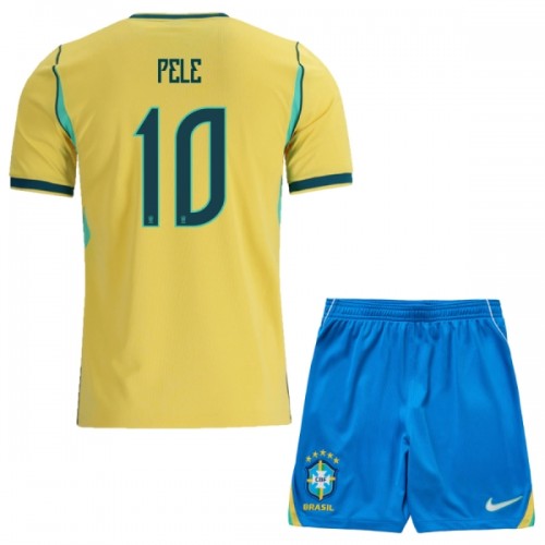 Børn - Brasilien Pele 10 Fodboldtrøje Hjemmebane VM 2026 Børn - Brasilien Pele 10 Fodboldtrøje Hjemmebane VM 2026
