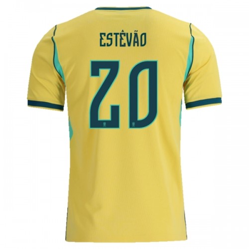Brasilien Estevao 20 Fodboldtrøje Hjemmebane VM 2026 Brasilien Estevao 20 Fodboldtrøje Hjemmebane VM 2026