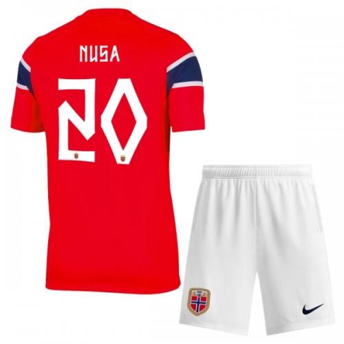 Børn - Norge Nusa 20 Fodboldtrøje Hjemmebane VM 2026 Børn - Norge Nusa 20 Fodboldtrøje Hjemmebane VM 2026