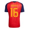 Børn - Spanien 2 Stars Rodrigo 16 Fodboldtrøje Hjemmebane VM 2026