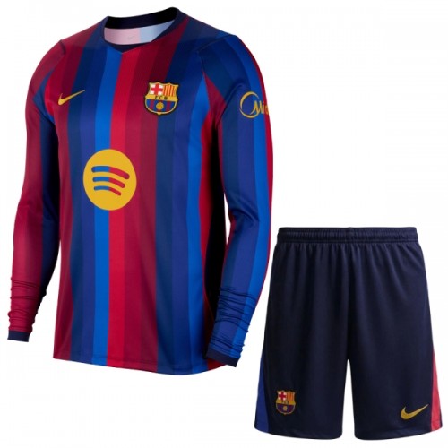 Børn - FC Barcelona Fodboldtrøje Hjemmebane 2026-27 Langærmet Børn - FC Barcelona Fodboldtrøje Hjemmebane 2026-27 Langærmet