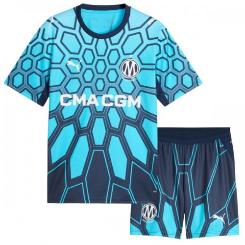 Børn - Olympique de Marseille Fodboldtrøje Udebane 2026-27 Blå Børn - Olympique de Marseille Fodboldtrøje Udebane 2026-27 Blå