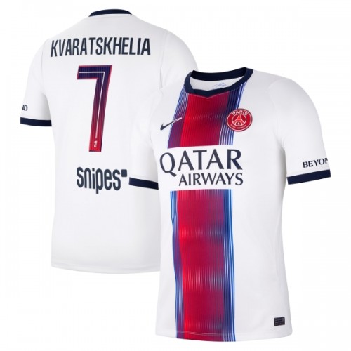 Paris Saint-Germain Kvaratskhelia 7 Fodboldtrøje Udebane 2026-27 Paris Saint-Germain Kvaratskhelia 7 Fodboldtrøje Udebane 2026-27