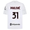 AC Milan Pavlovic 31 Fodboldtrøje Udebane 2026-27 AC Milan Pavlovic 31 Fodboldtrøje Udebane 2026-27