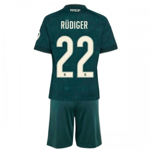 Børn - Real Madrid Rudiger 22 Fodboldtrøje Udebane 2026-27 Børn - Real Madrid Rudiger 22 Fodboldtrøje Udebane 2026-27