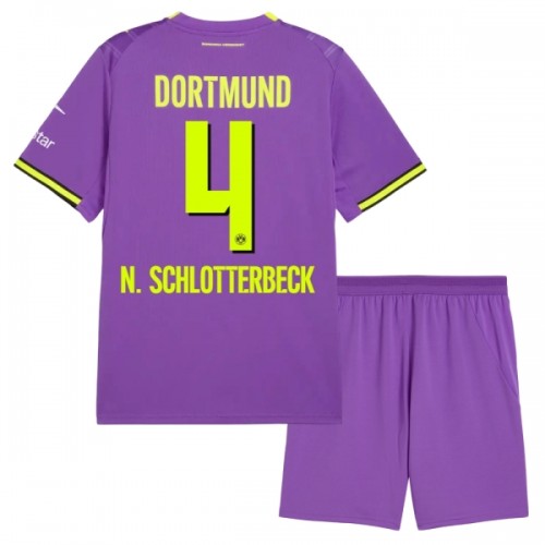 Børn - Borussia Dortmund N. Schlotterbeck 4 Fodboldtrøje Tredje 2026-27 Børn - Borussia Dortmund N. Schlotterbeck 4 Fodboldtrøje Tredje 2026-27