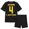 Børn - Borussia Dortmund N. Schlotterbeck 4 Fodboldtrøje Udebane 2026-27 Børn - Borussia Dortmund N. Schlotterbeck 4 Fodboldtrøje Udebane 2026-27