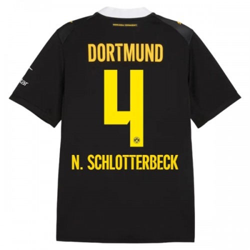 Borussia Dortmund N. Schlotterbeck 4 Fodboldtrøje Udebane 2026-27 Borussia Dortmund N. Schlotterbeck 4 Fodboldtrøje Udebane 2026-27