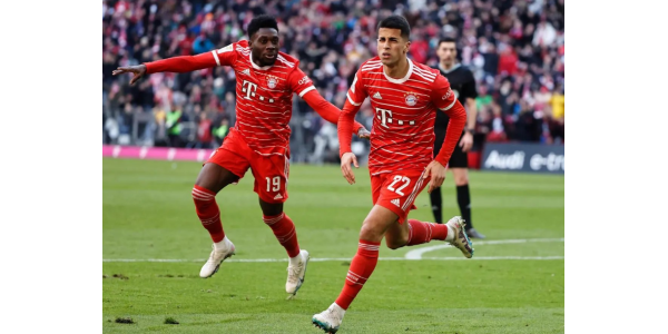 Bayern vandt 5-3, Cancelo scorede Bayerns første mål