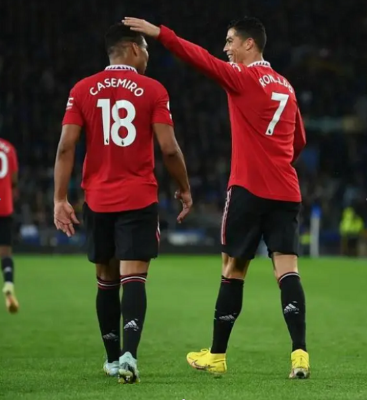 Manchester United 2-1 Everton, Ronaldos mål nummer 700